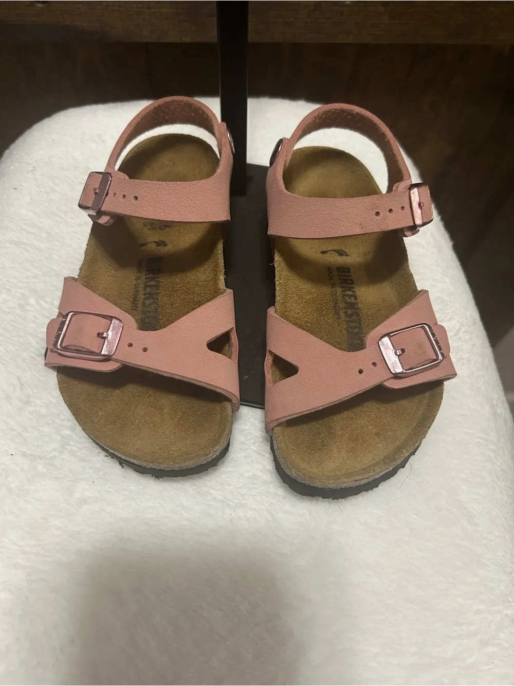 Birkenstock Kids Rose Pink Adjustable Two-Strap Sandals
